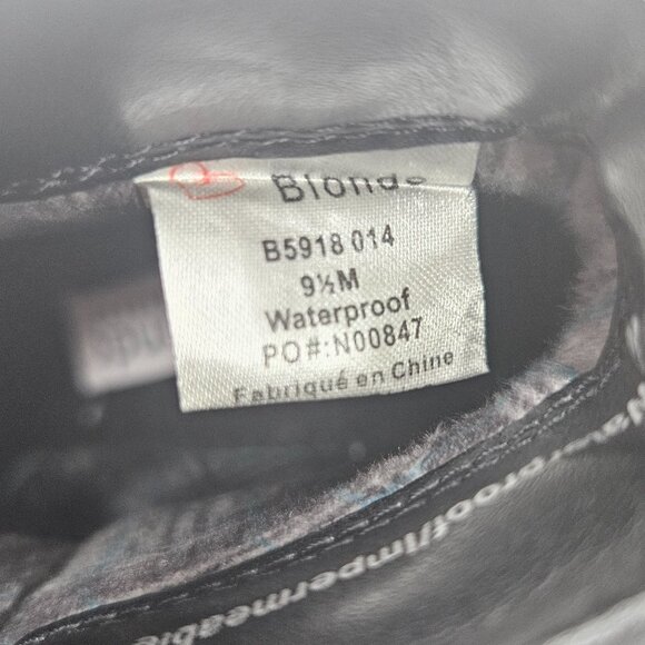 Blondo Waterproof Ankle Booties Size 9.5 Black Leather Western Block Heel Boots - Picture 10 of 12